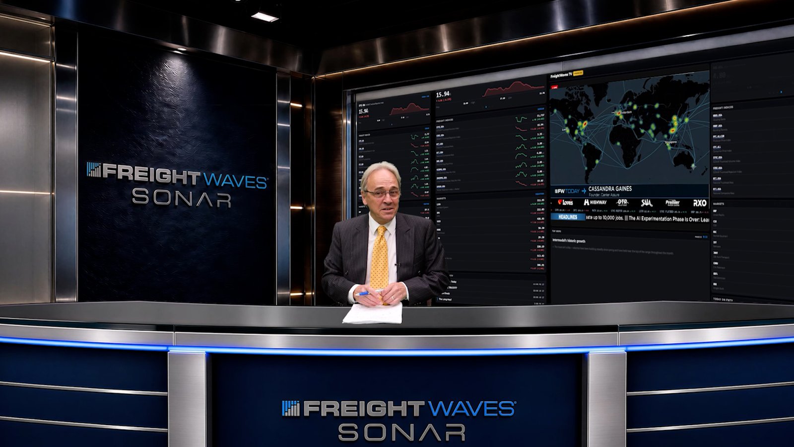 FreightWaves Terminal-Style Multi-Index Display